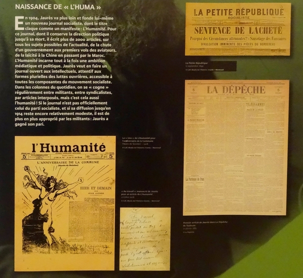 "Jaurès, un pacifiste pragmatique" une exposition proposée par la Ligue des Droits de l'Homme