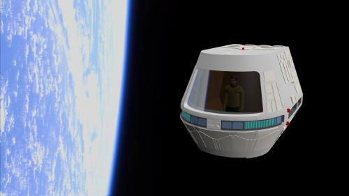 Kirk en route ver l'Enterprise