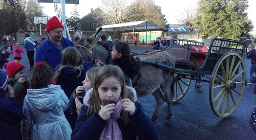 Le Père Noël à l'école