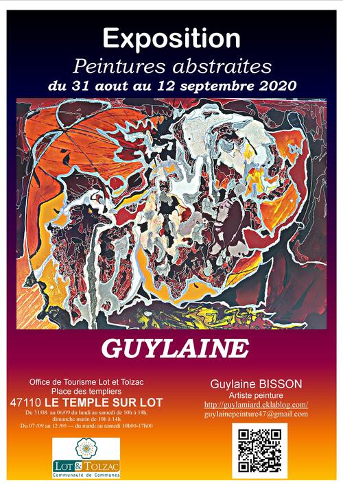 Exposition peintures abstraites LE TEMPLE SUR LOT