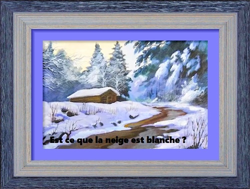 Dessin et peinture - vidéo 2681 : Est-ce que la neige est blanche ? peinture acrylique et huile.