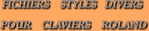 STYLES DIVERS CLAVIERS ROLAND SÉRIE 19108