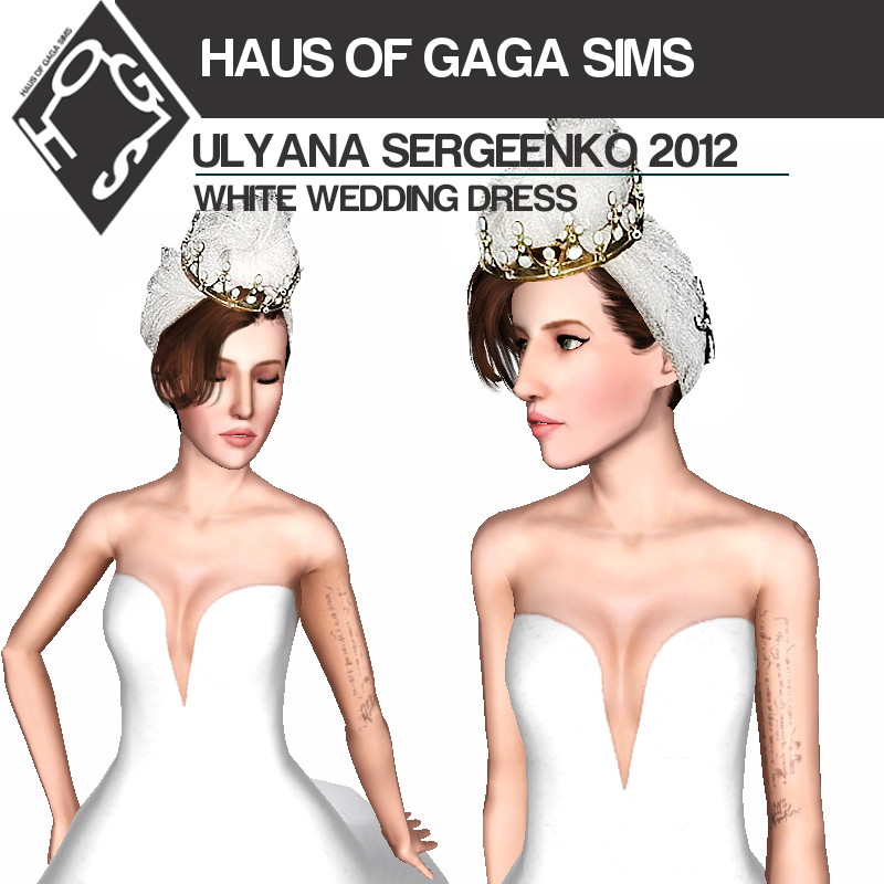 ULYANA SERGEENKO 2012 WHITE WEDDING DRESS
