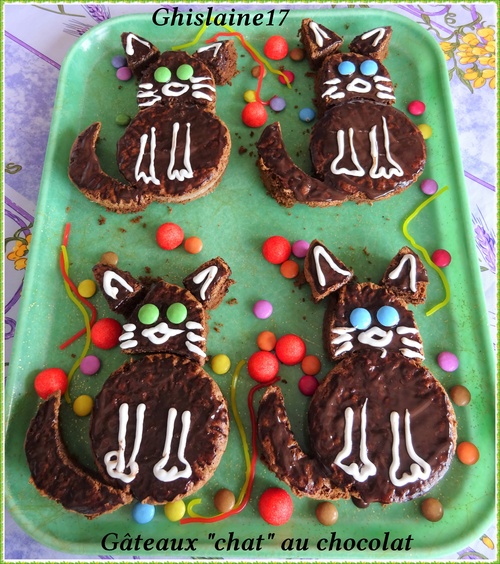Gâteaux "chat" au chocolat