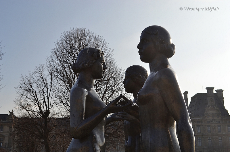 Jardin du Carrousel : Les 3 Nymphes ou les 3 Grâces d'Aristide Maillol