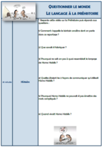 Questionnaires modifiables "quelle était la langue parlée à la préhistoire ?"