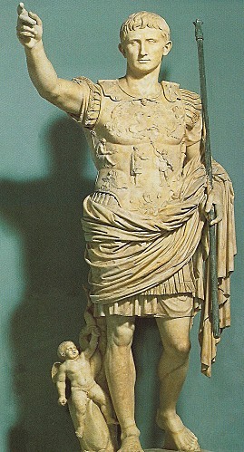 Auguste de Prima Porta vers 17-10 avant J.C. (Rome)