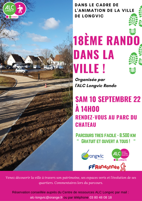"18ème Rando dans la Ville" - Samedi 17 septembre 2022