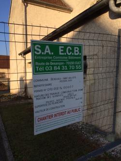 panneau de chantier
