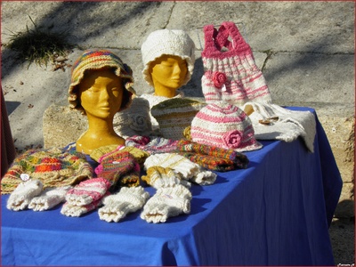 Marché à l'ancienne à Roquemaure(Gard)