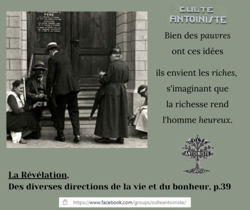 La Révélation, Des diverses directions de la vie et du bonheur (p.39)