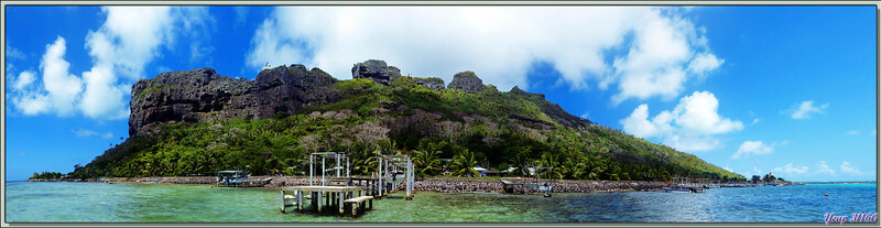 vue panoramique sur l'île principale de Maupiti - Polynésie française