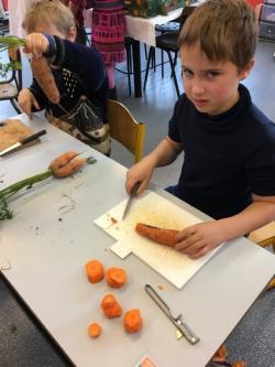 Notre soupe avec nos légumes
