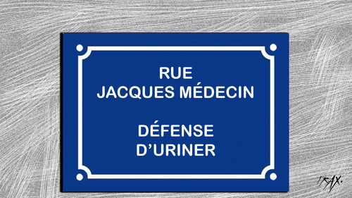 Estrosi  rue de l'Opéra rue Jacques Médecin Nice. 