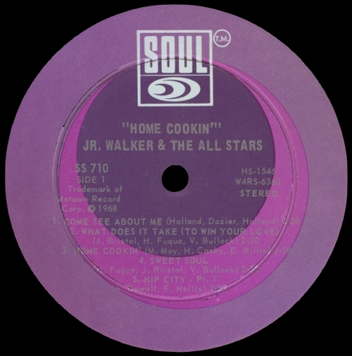 Jr. Walker & The All Stars : Album " Home Cookin' " Soul Records SS 710 [ US ]