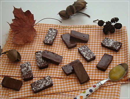 PETITS GÂTEAUX AU CHOCOLAT A LA COMPOTE DE POMMES