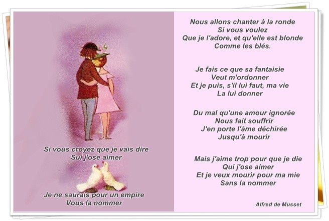 Il s'agit d'un poème d'Alfred de Musset Il s'agit d'un poème d'Alfred de Musset