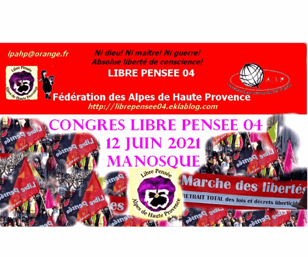 19/06/2021: CONGRES LIBRE PENSEE 04 - MANOSQUE