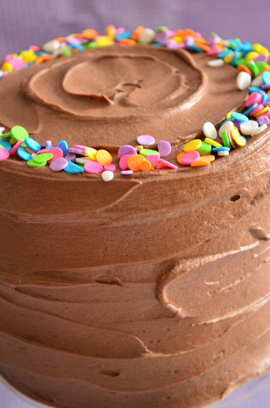 Double Chocolate Layer Cake & Chocolate Fudge Frosting 