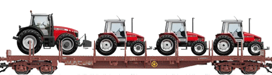 Wagon plat 4 tracteurs Ferguson