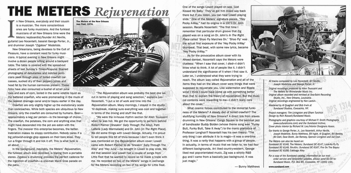 The Meters : Album " Rejuvenation " Reprise Records MS 2200 [ US ]