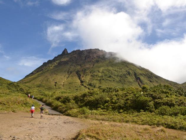 Les pentes de la Soufrière