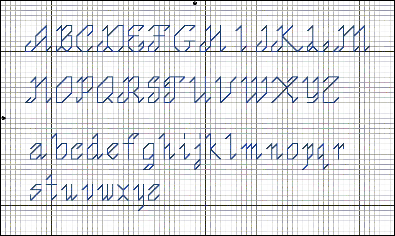 cross stitch (back stitch) alphabet