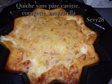 Quiche sans pâte courgette, carotte, mozzarella (thermomix)