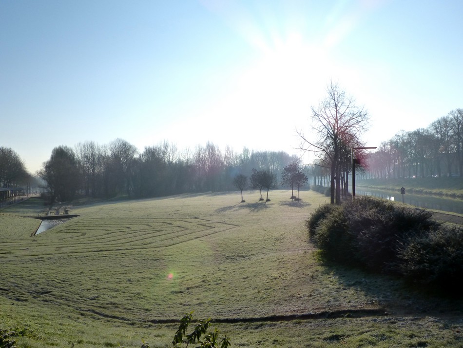 Le Parc Saint-Pierre sous le froid. 