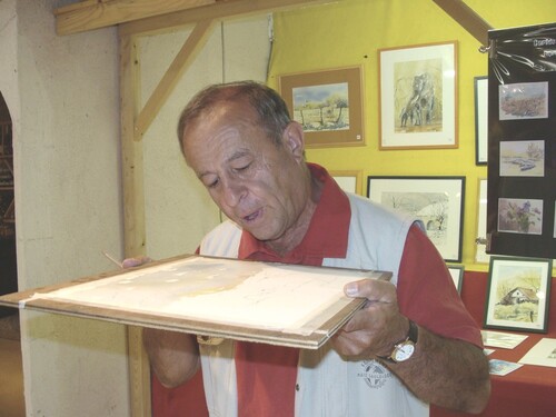 Alain Prinlein,aquarelliste à Marcenay le Lac