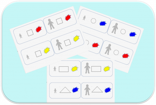 Etiquettes de tri de formes