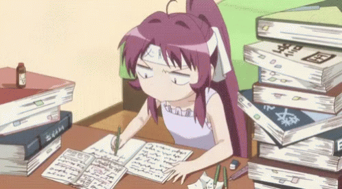 Anime Studying GIF - Anime Studying Intense - Discover &amp; Share GIFs