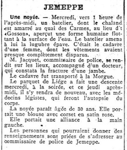 Felix Dengis (La Meuse, 13 décembre 1906, soir)(Belgicapress)