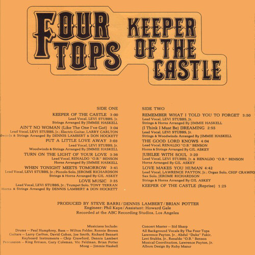 The Four Tops : Album " Keeper Of The Castle " ABC Dunhill Records DSX-50129 [ US ]