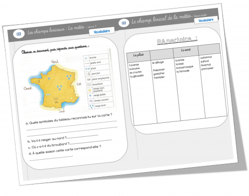 ... diffÃ©rents dossiers pour aborder les champs lexicaux avec des CE2