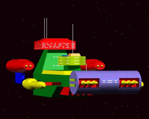 Spaceship #5 Vue de face en 1280 X 1024