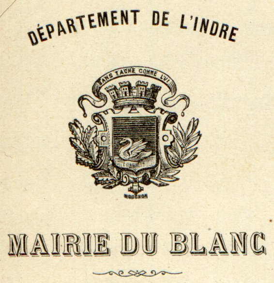 En tête papier à lettre Ville du Blanc vers 1900