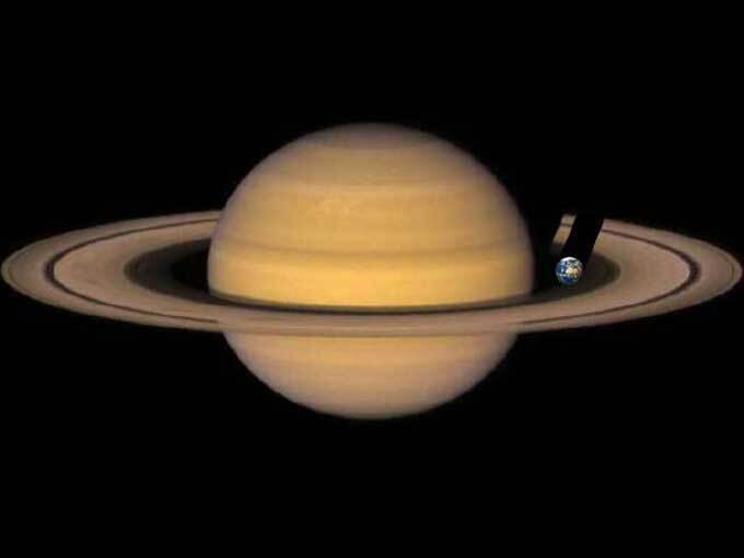 Comparaison entre Saturne et la Terre