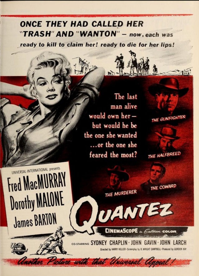 QUANTEZ BOX OFFICE USA 1957