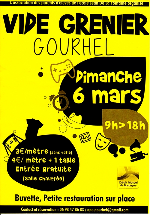 Vide grenier A.P.E. Gourhel 2016