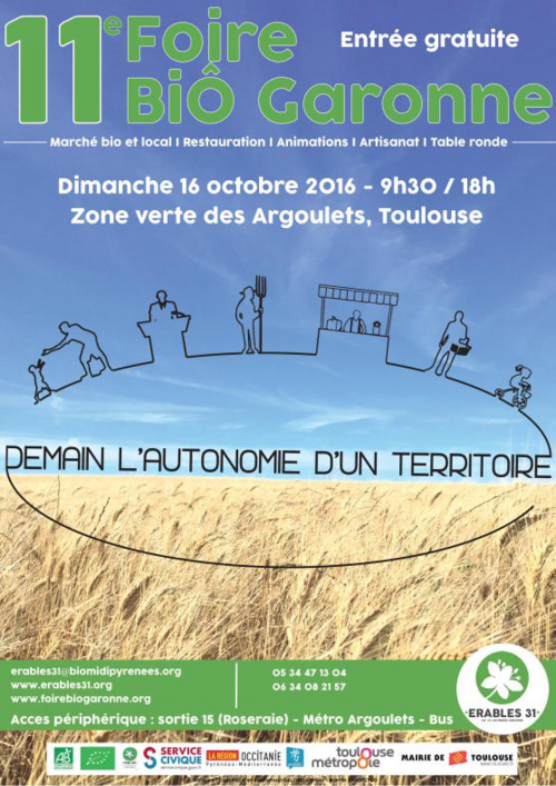 16 Octobre 2016 Foire BIO GARONNE TOURNEFEUILLE 31 Par 