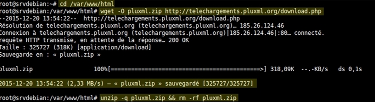 Installer PluXml sur Debian Jessie