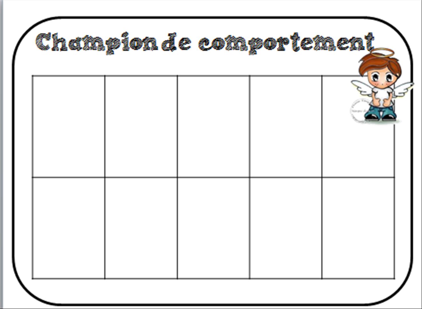 Tableau De Comportement à Télécharger Tableau de comportement - Loustics