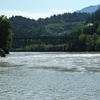 Mélange des eaux. Les courants y sont très forts