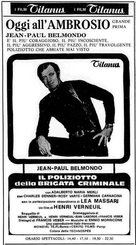 PEUR SUR LA VILLE - JEAN PAUL BELMONDO BOX OFFICE 1975