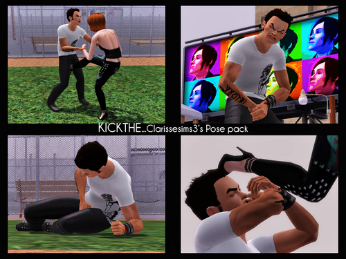Kick the...pose pack_Sims3