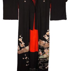 Antique Kimono Taisho Period Geisha Hikizuri
