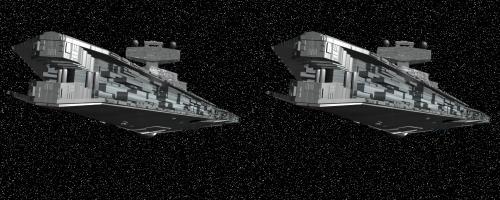 Croiseur impérial en vue stéréo
