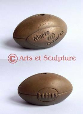 Ballon rugby 5cm personnalisé - Arts et Sculpture: moules pour loisirs créatifs et artisanat d'art, cadeaux personnalisés