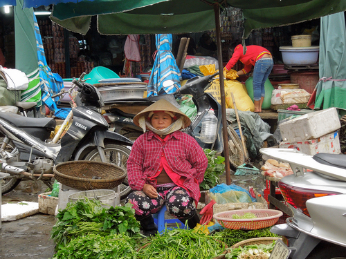 marchande de légume marché de Dong Ba à Hué
